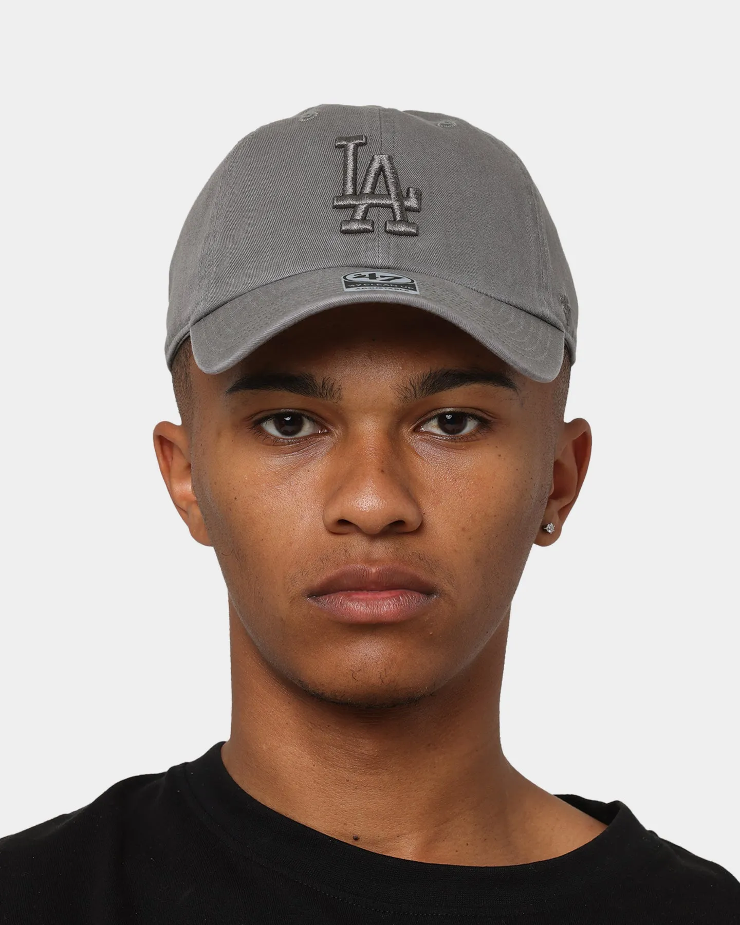 47 Brand Los Angeles Dodgers 'Moon Rock Grey' Clean Up Strapback Dark Grey