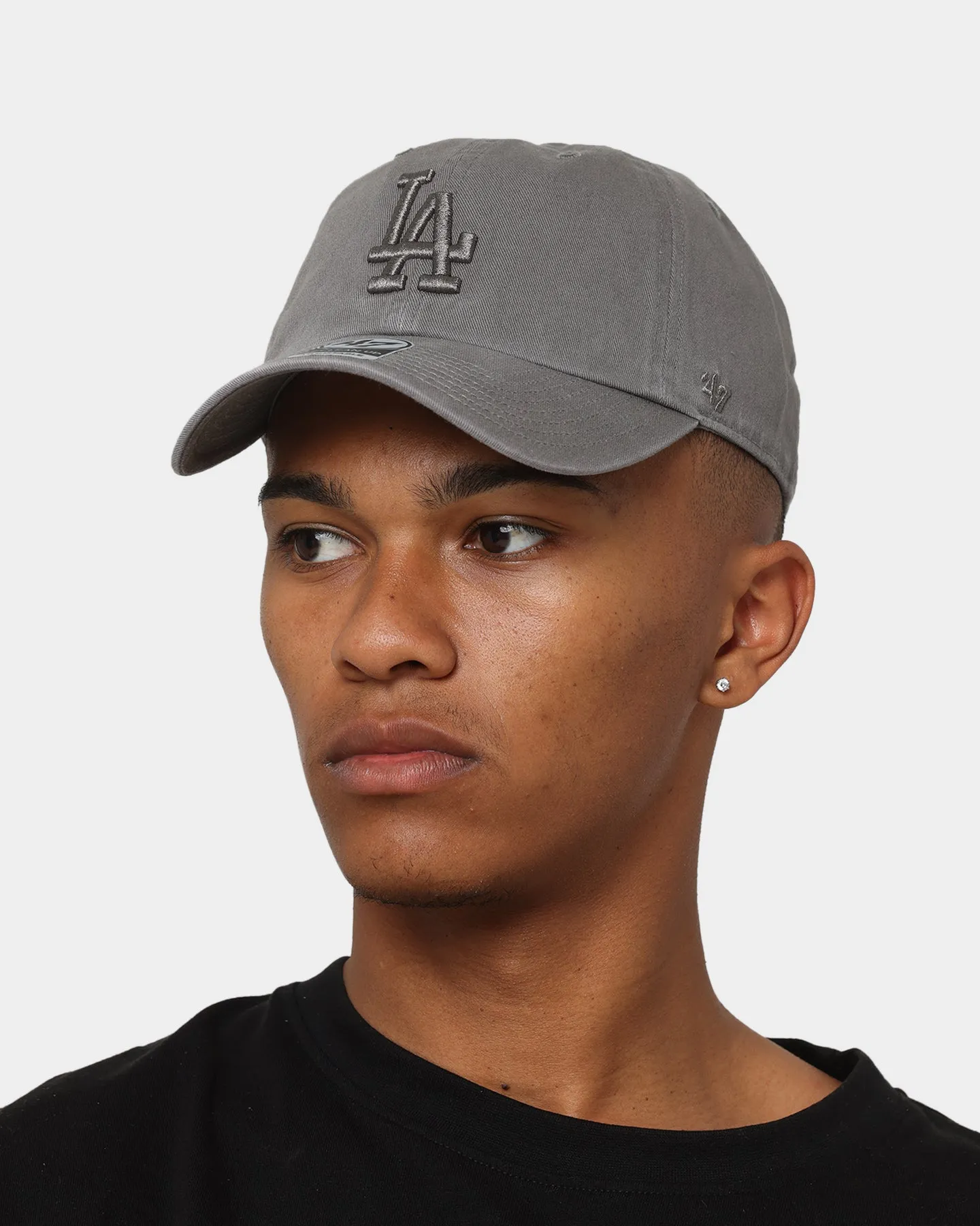 47 Brand Los Angeles Dodgers 'Moon Rock Grey' Clean Up Strapback Dark Grey