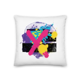 Abstract Series 01 Premium Pillow White