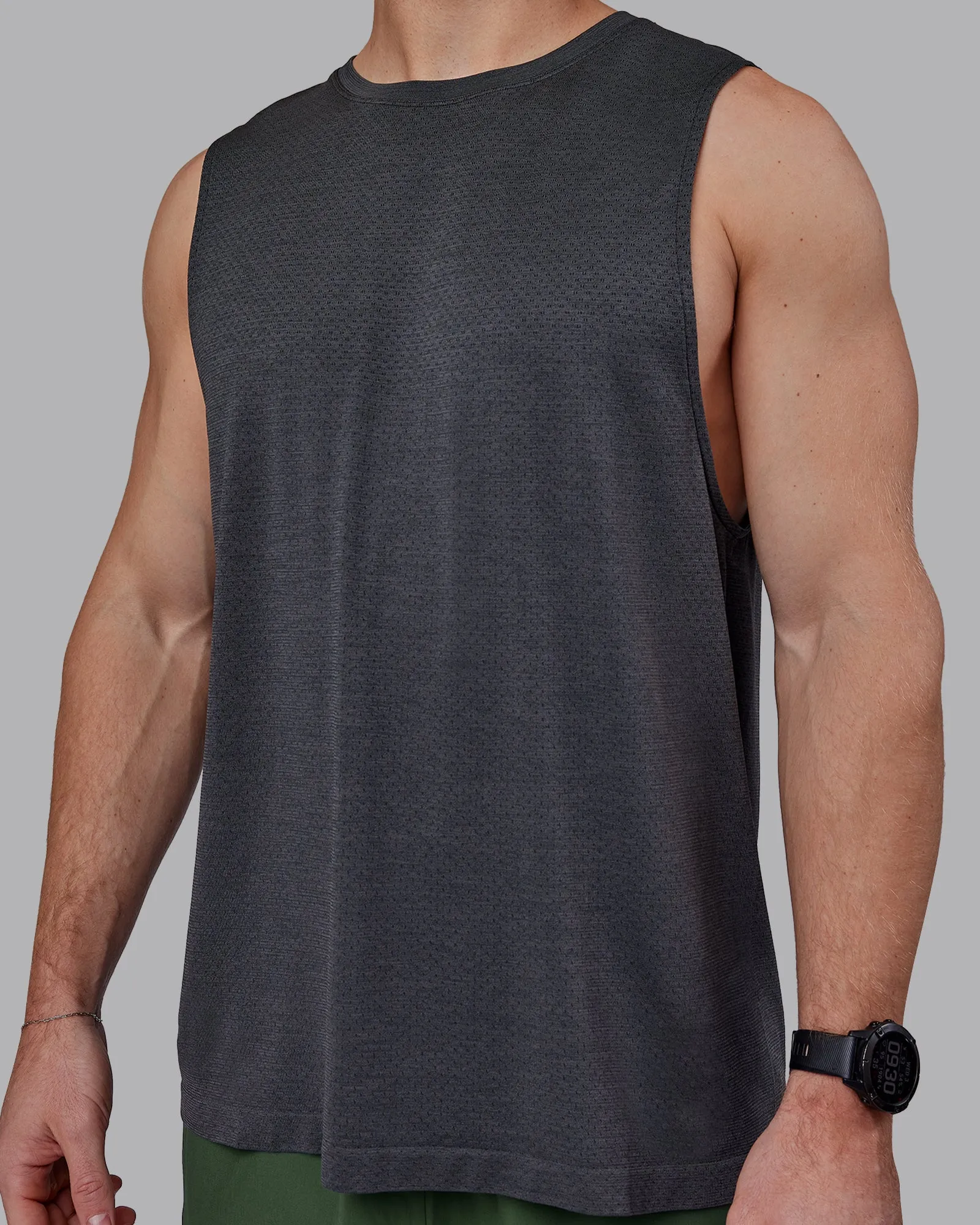 AeroFLX  Seamless Muscle Tank - Pirate Black Marl