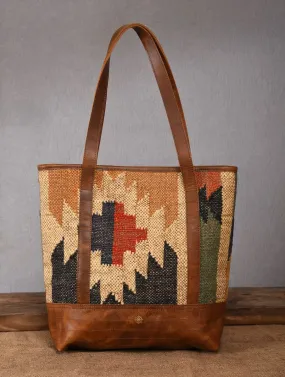 ANEUR - KILIM & LEATHER HAND BAG