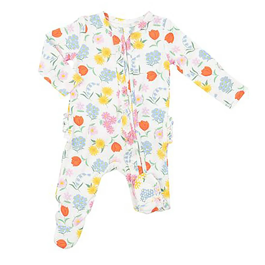 Angel Dear Ruffle Footie Freshly Picked Floral