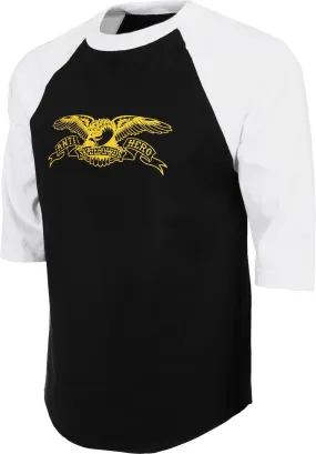 Anti-Hero Basic Eagle 3/4 Sleeve Men's T-Shirt - Black/White