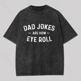 Attitude Towards Dad Jokes Geek Washed T-shirt