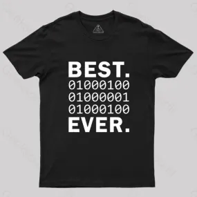 Best Dad Ever in Binary Code T-Shirt