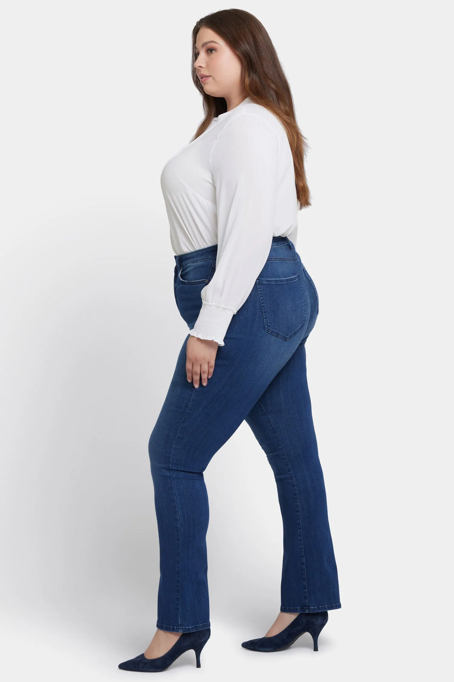 Billie Mini Bootcut Jeans In Plus Size - Moonlight