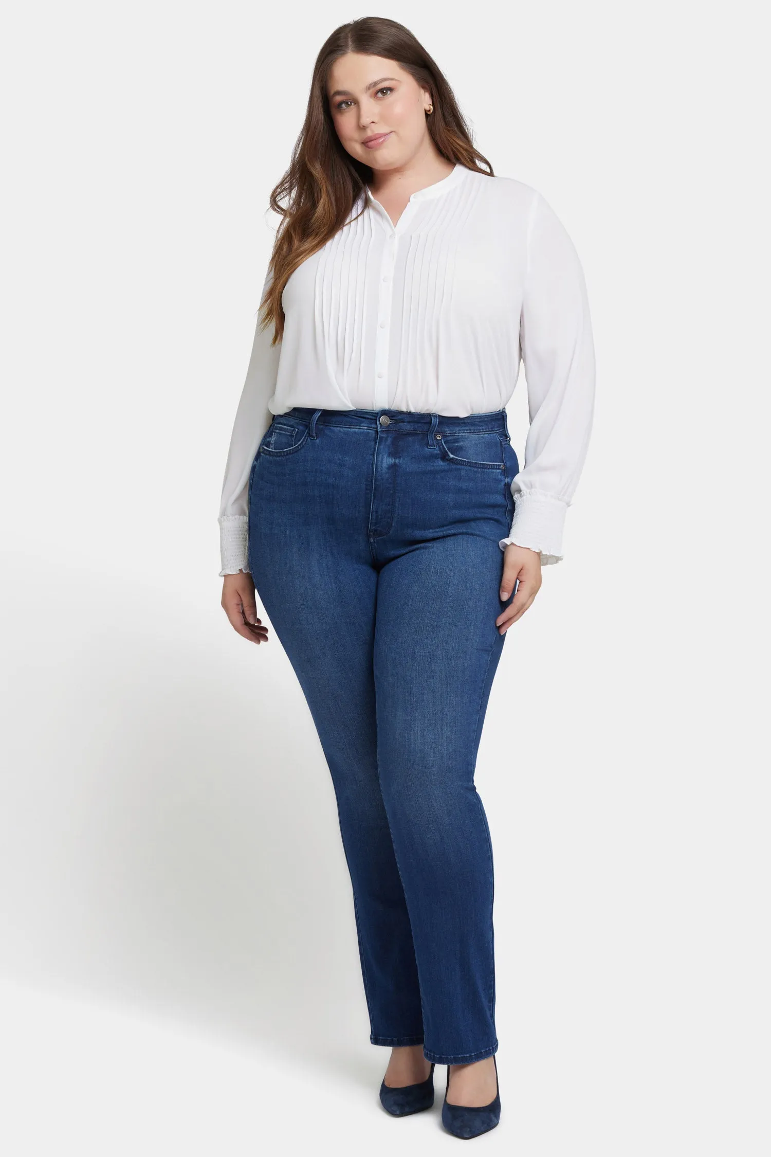 Billie Mini Bootcut Jeans In Plus Size - Moonlight