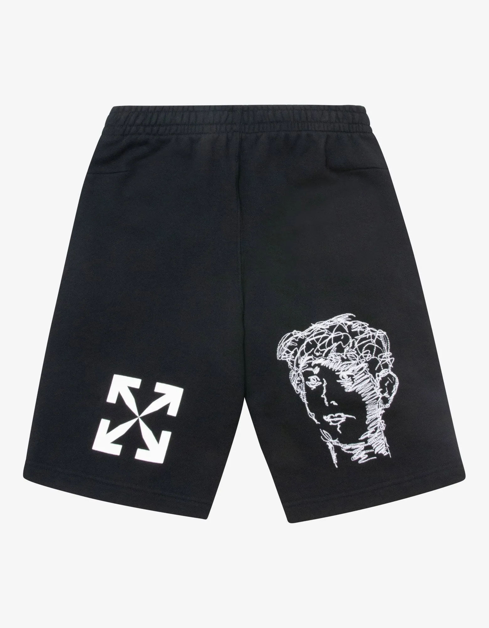 Black Disrupted Font Sweat Shorts