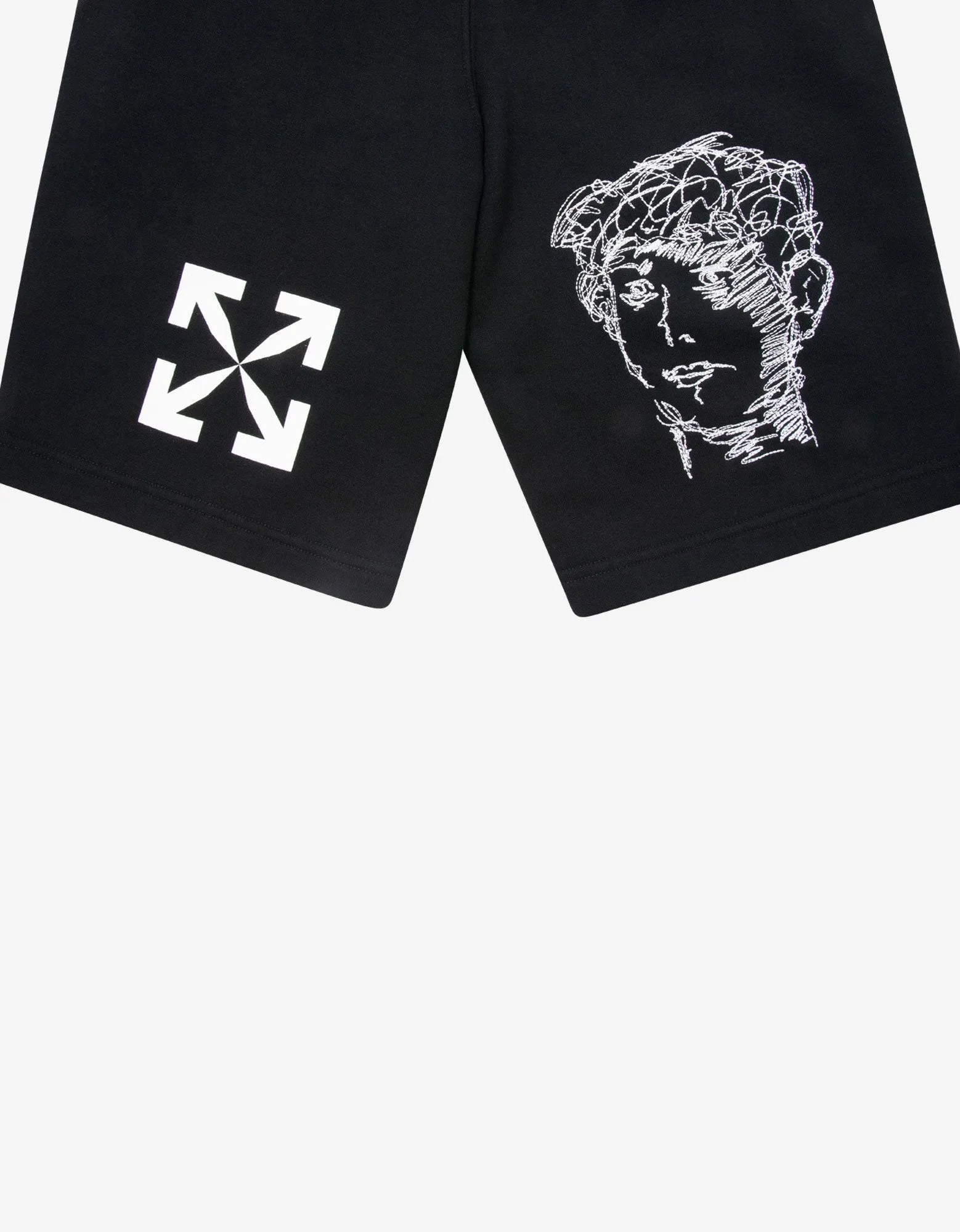 Black Disrupted Font Sweat Shorts