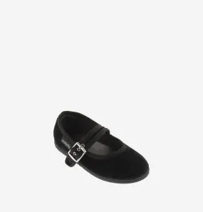 Black velvet mary janes