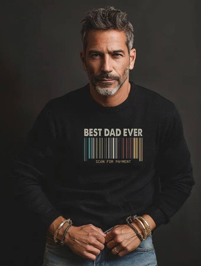 DAD BARCODE SWEATER - BLACK