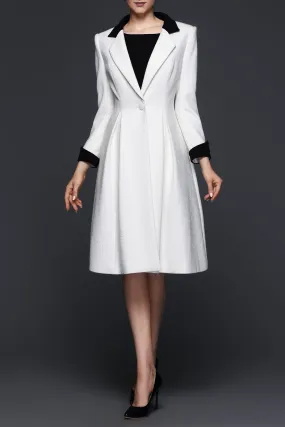 DL Classic Jenna BLACK & WHITE Trench Coat