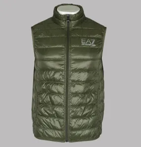 EA7 Quilted Down Gilet Forest Night