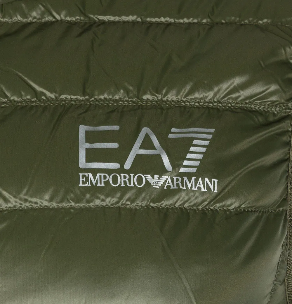 EA7 Quilted Down Gilet Forest Night