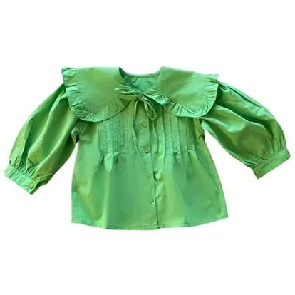 Grass is Greener Bib Collar Blouse