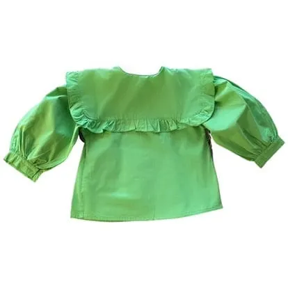 Grass is Greener Bib Collar Blouse