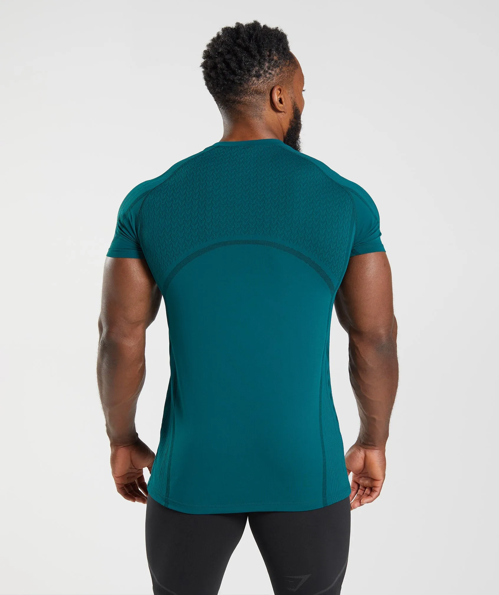 Gymshark 315 Seamless T-Shirt - Winter Teal/Black