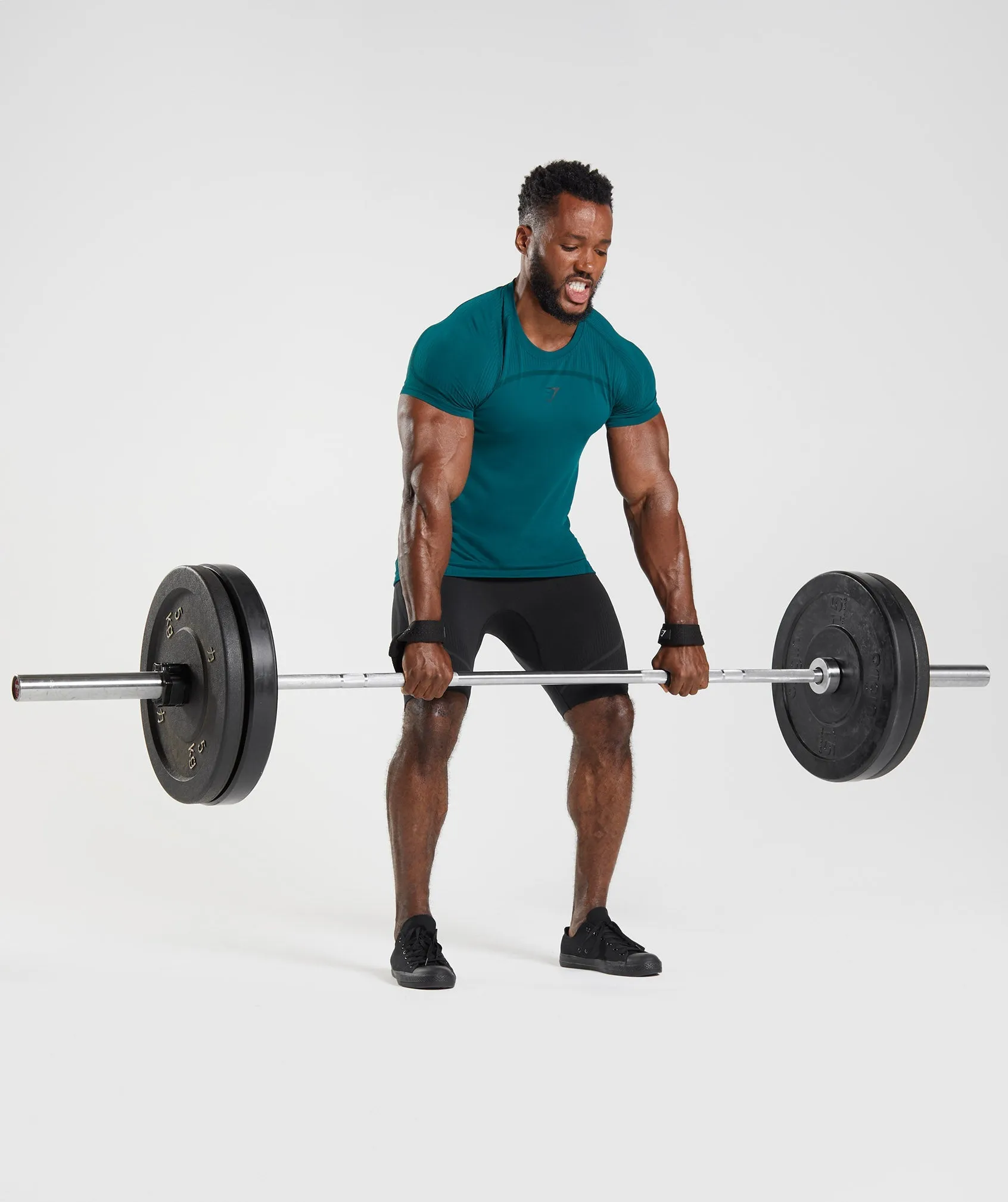 Gymshark 315 Seamless T-Shirt - Winter Teal/Black