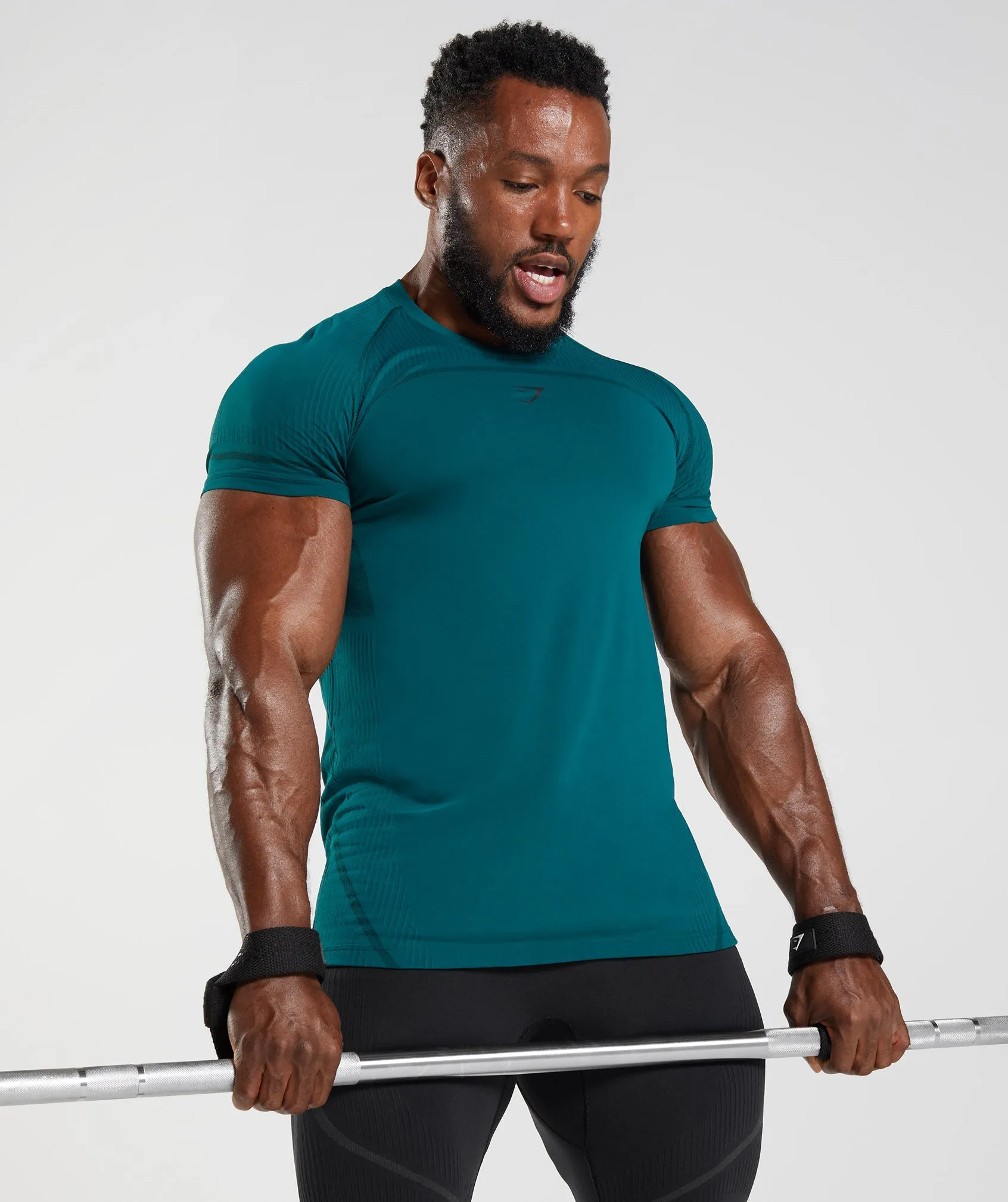 Gymshark 315 Seamless T-Shirt - Winter Teal/Black