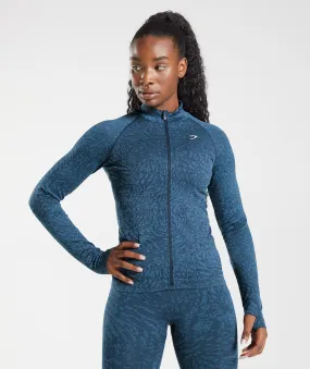 Gymshark Adapt Animal Zip Through - Wild | Navy