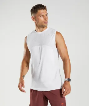 Gymshark Apex Seamless Tank - White/Light Grey