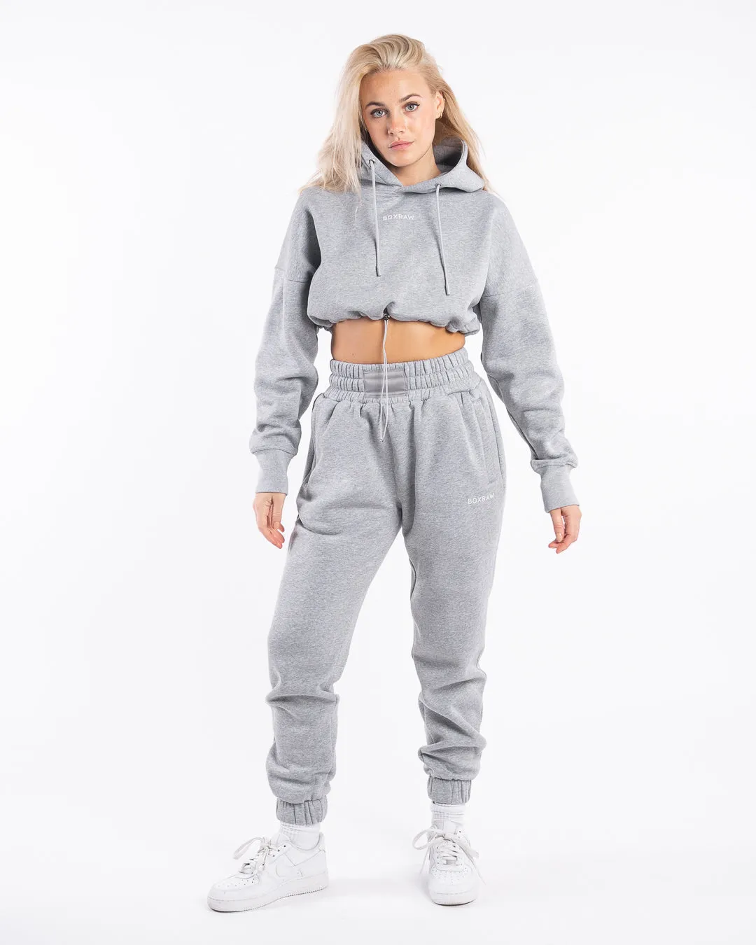 Johnson Cropped Hoodie - Grey