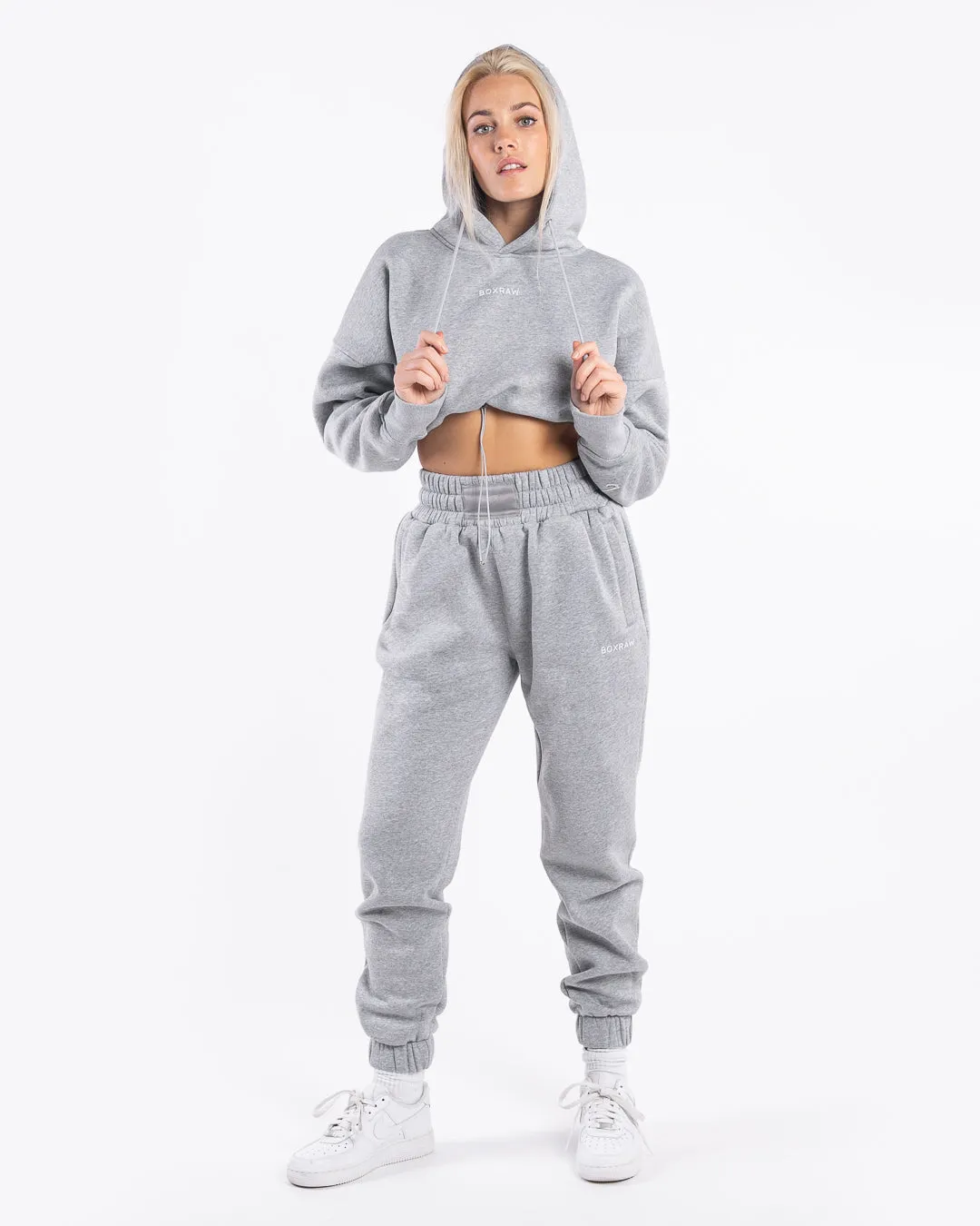 Johnson Cropped Hoodie - Grey