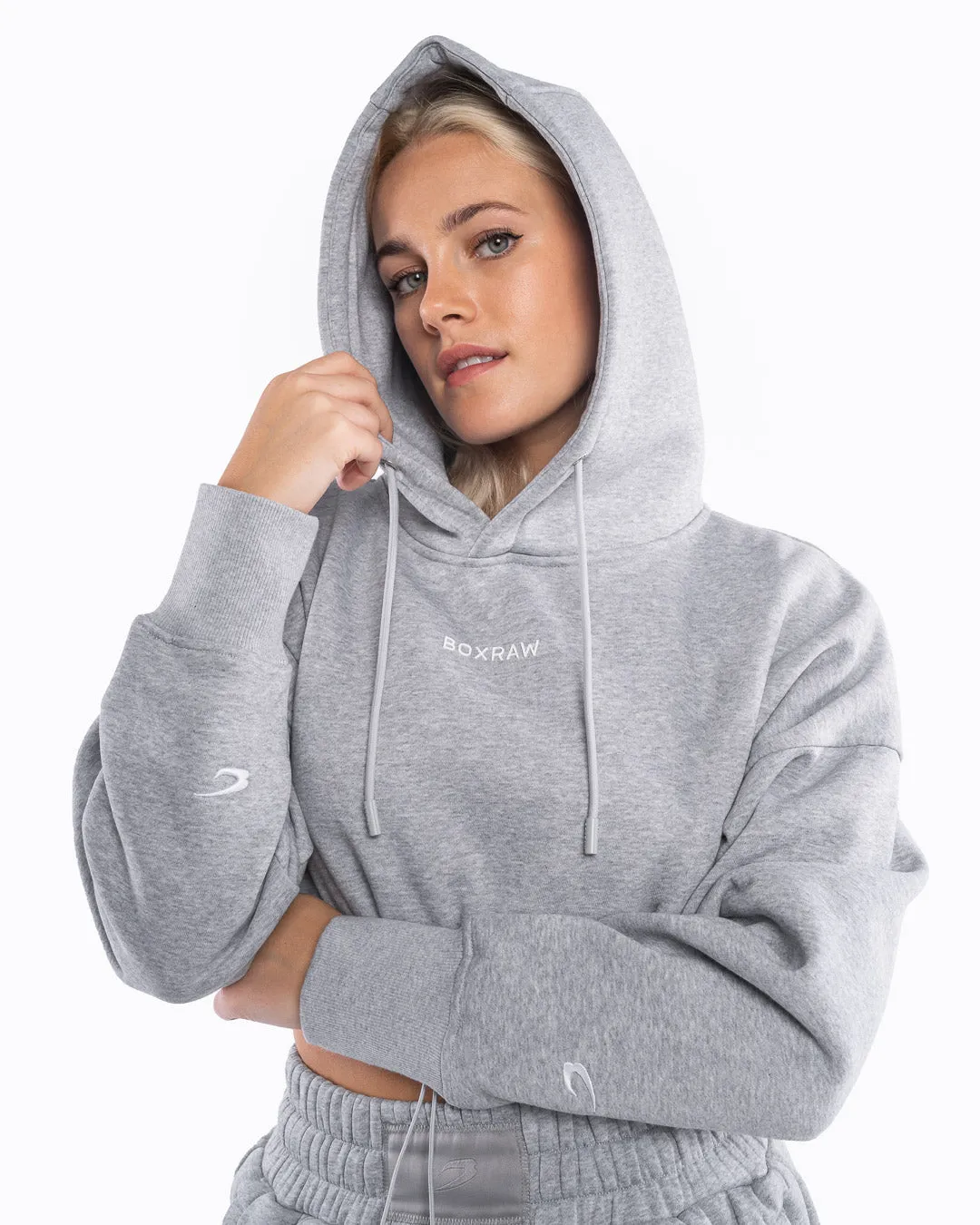 Johnson Cropped Hoodie - Grey