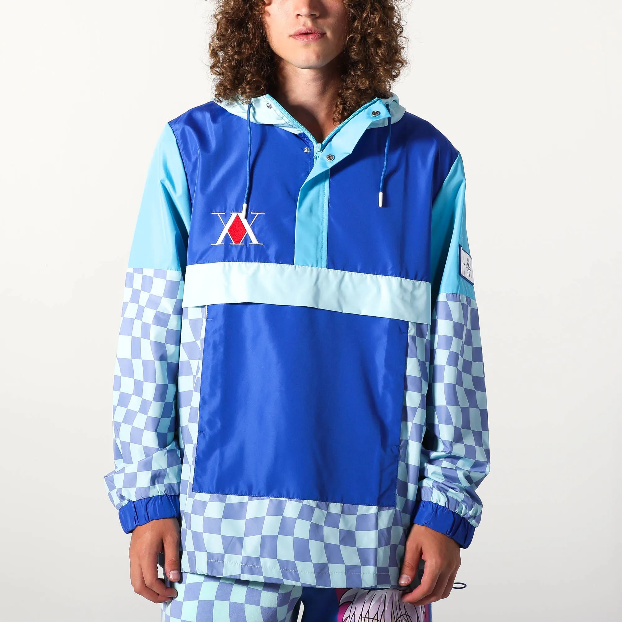 Killua Blue Checkered Anorak