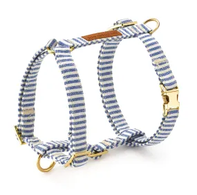 Lake Blue Stripe Dog Harness