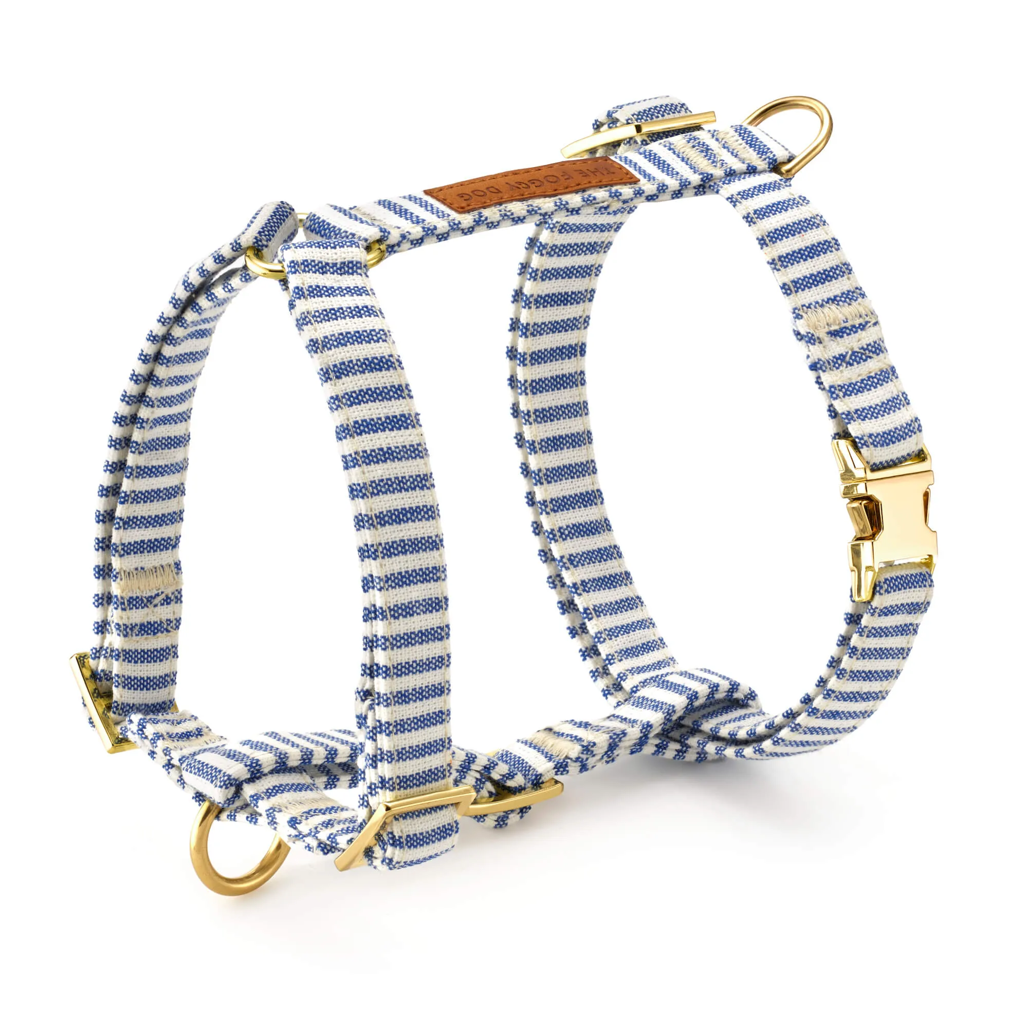 Lake Blue Stripe Dog Harness