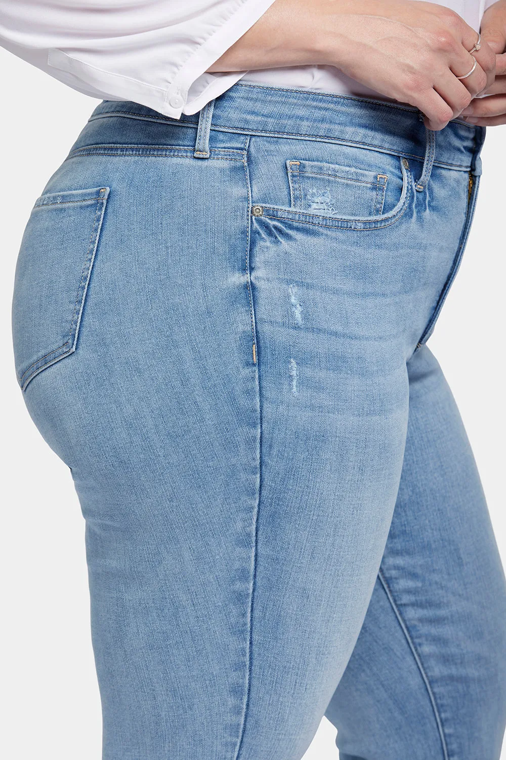 Marilyn Straight Ankle Jeans In Plus Size - Lakefront