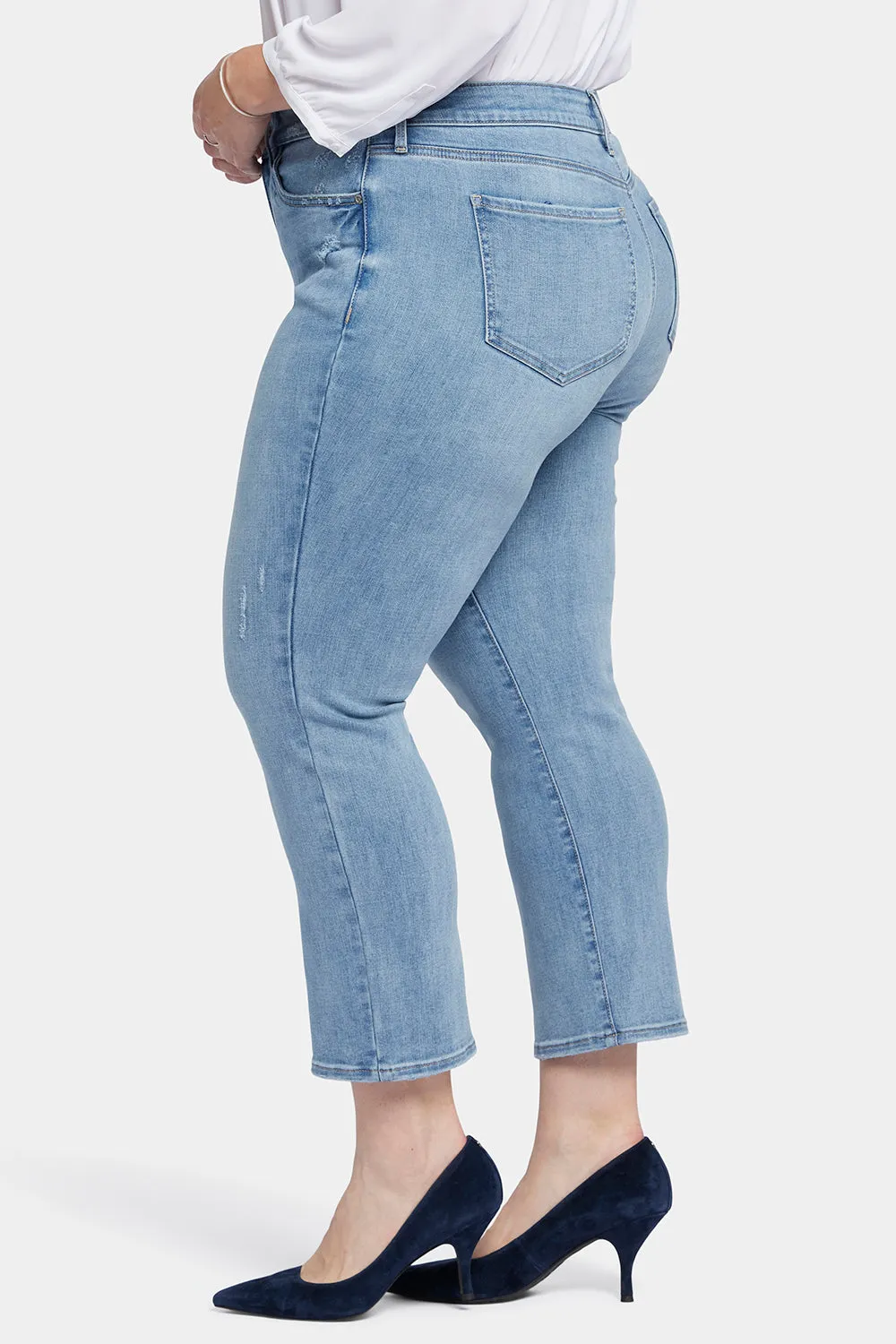 Marilyn Straight Ankle Jeans In Plus Size - Lakefront