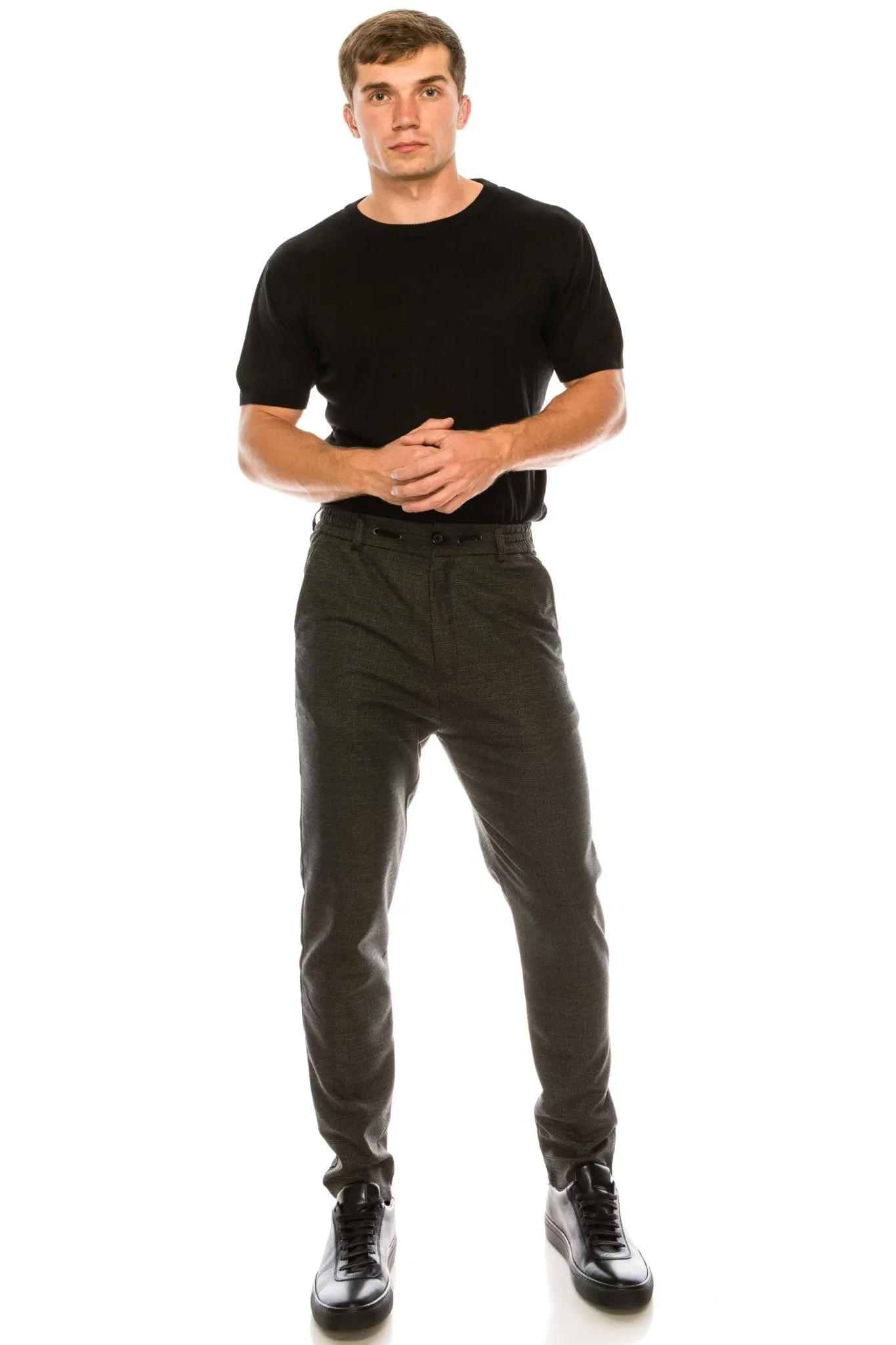 Marled Commuted Trouser - Black