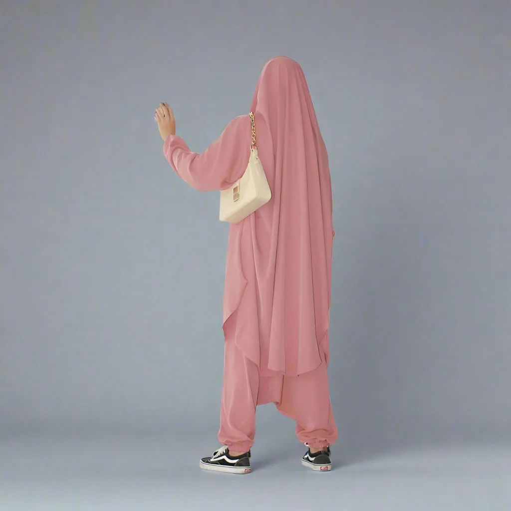 Muslim Women Jilbab With Tops Robe And Pants