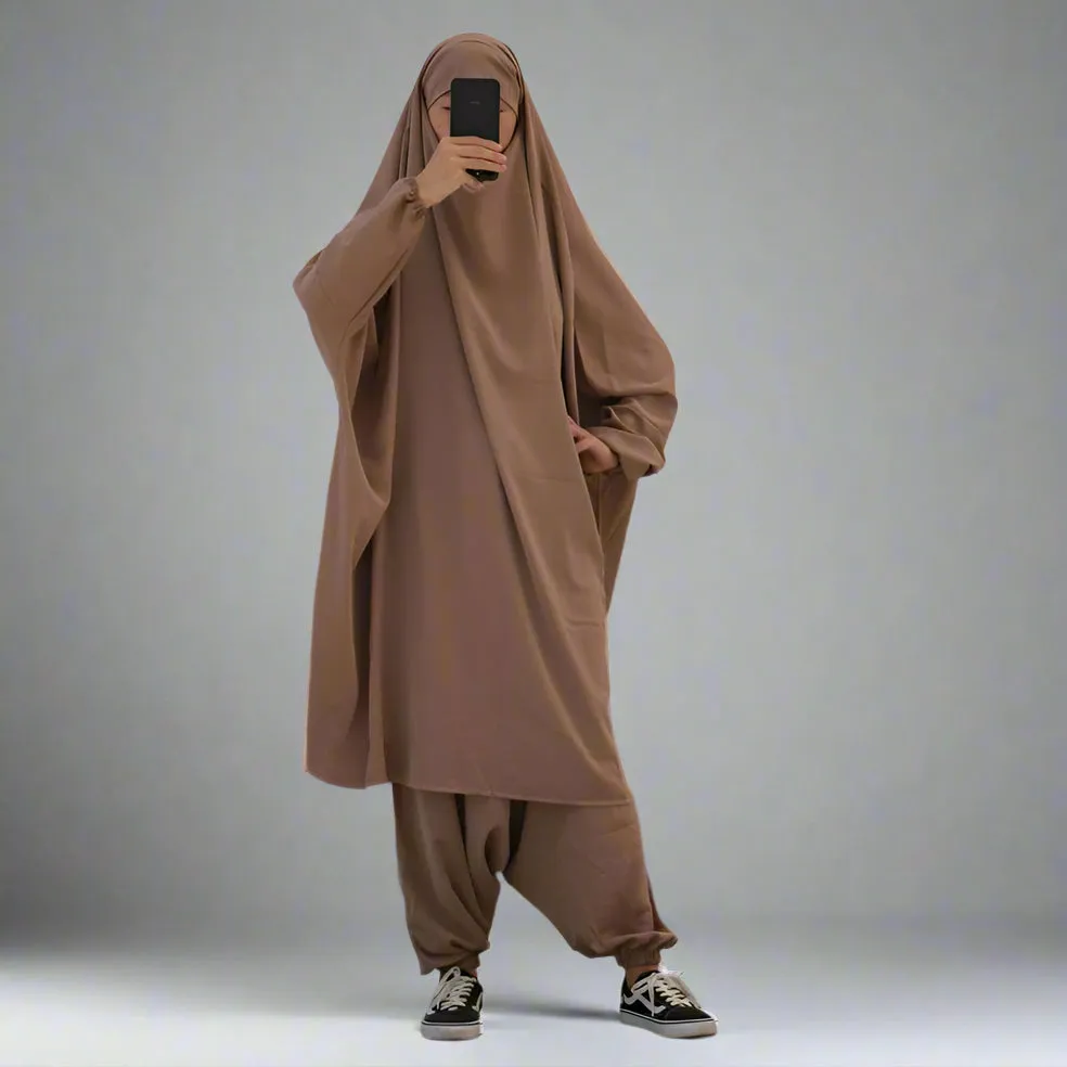 Muslim Women Jilbab With Tops Robe And Pants