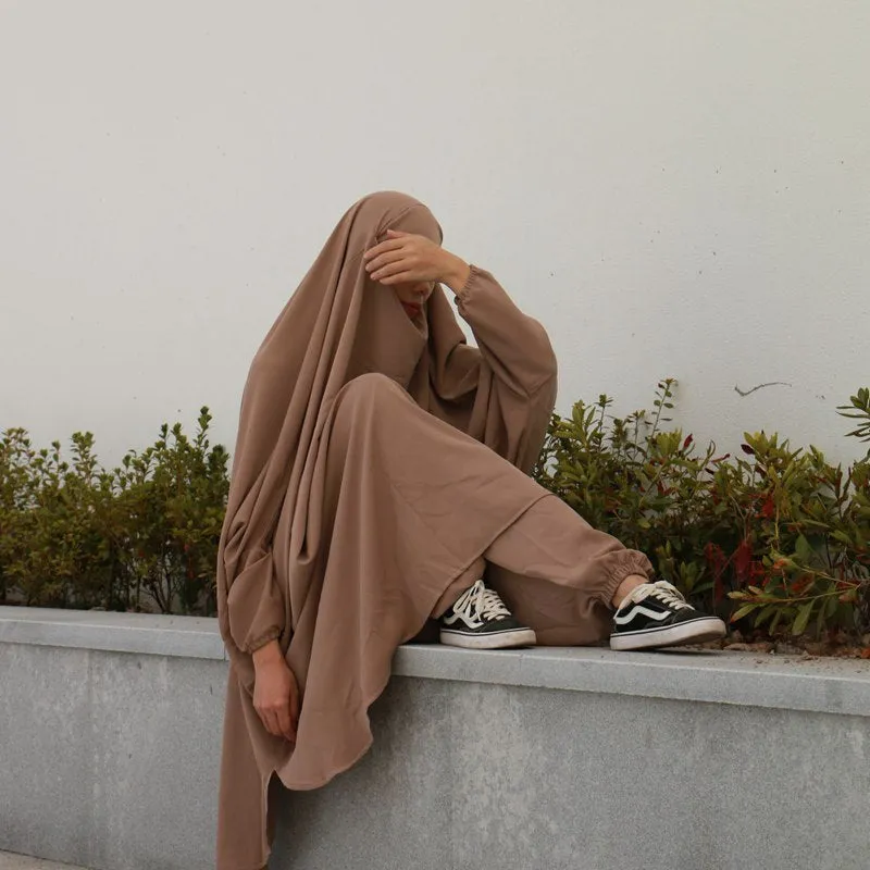 Muslim Women Jilbab With Tops Robe And Pants