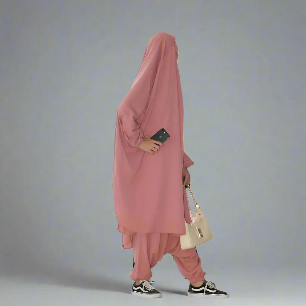 Muslim Women Jilbab With Tops Robe And Pants