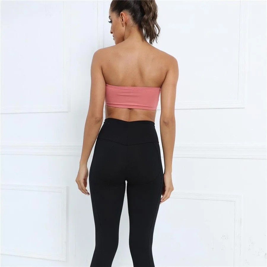 Pad Tube Tops Sports Fitness Bra