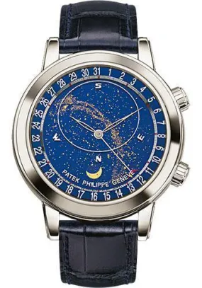 Patek Philippe 44mm Grand Complication Celestial Moon Age Watch Black Dial 6102P