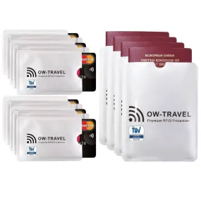 RFID blocking contactless bank credit cards passport protector sleeves