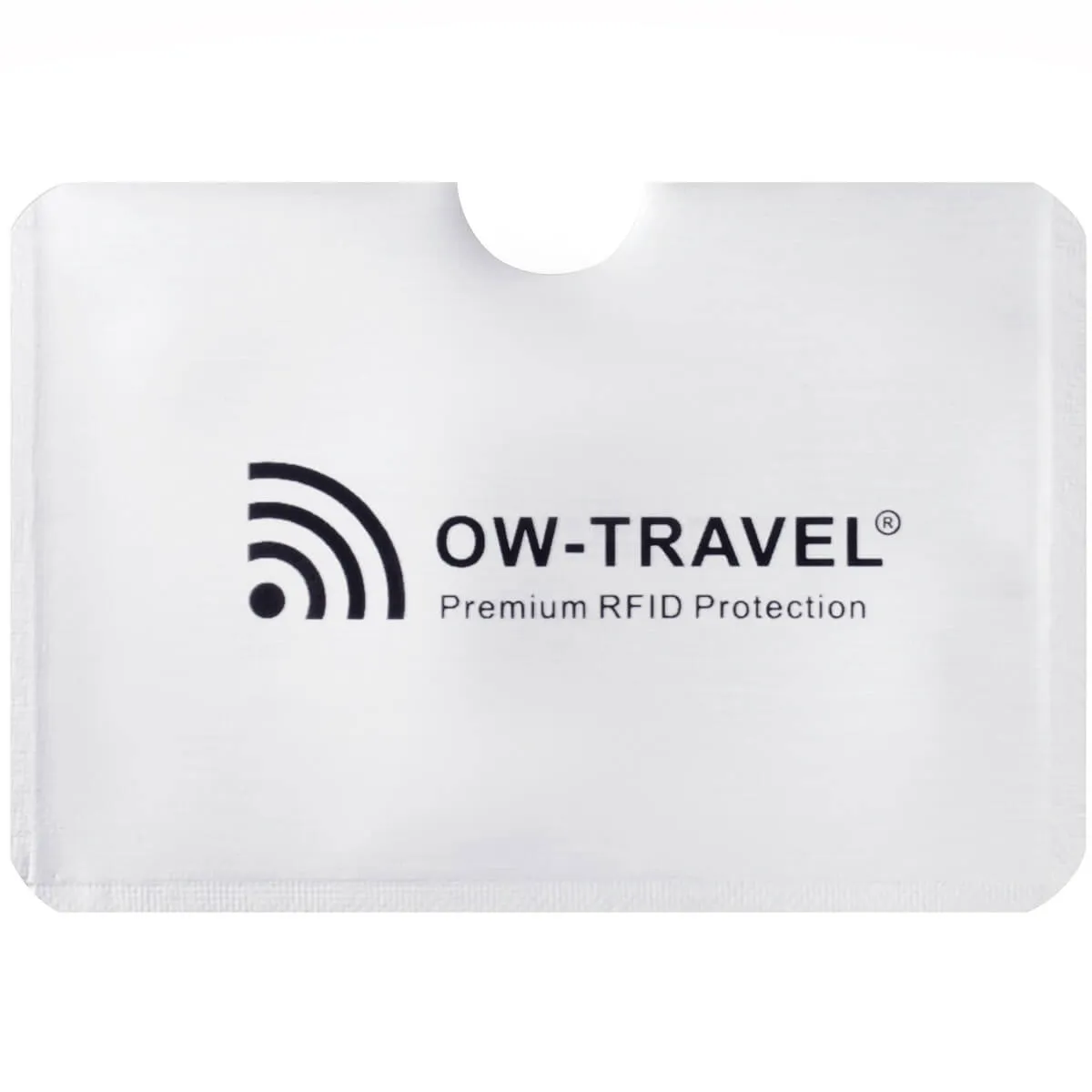 Silver RFID blocking contactless bank card passport protector sleeves