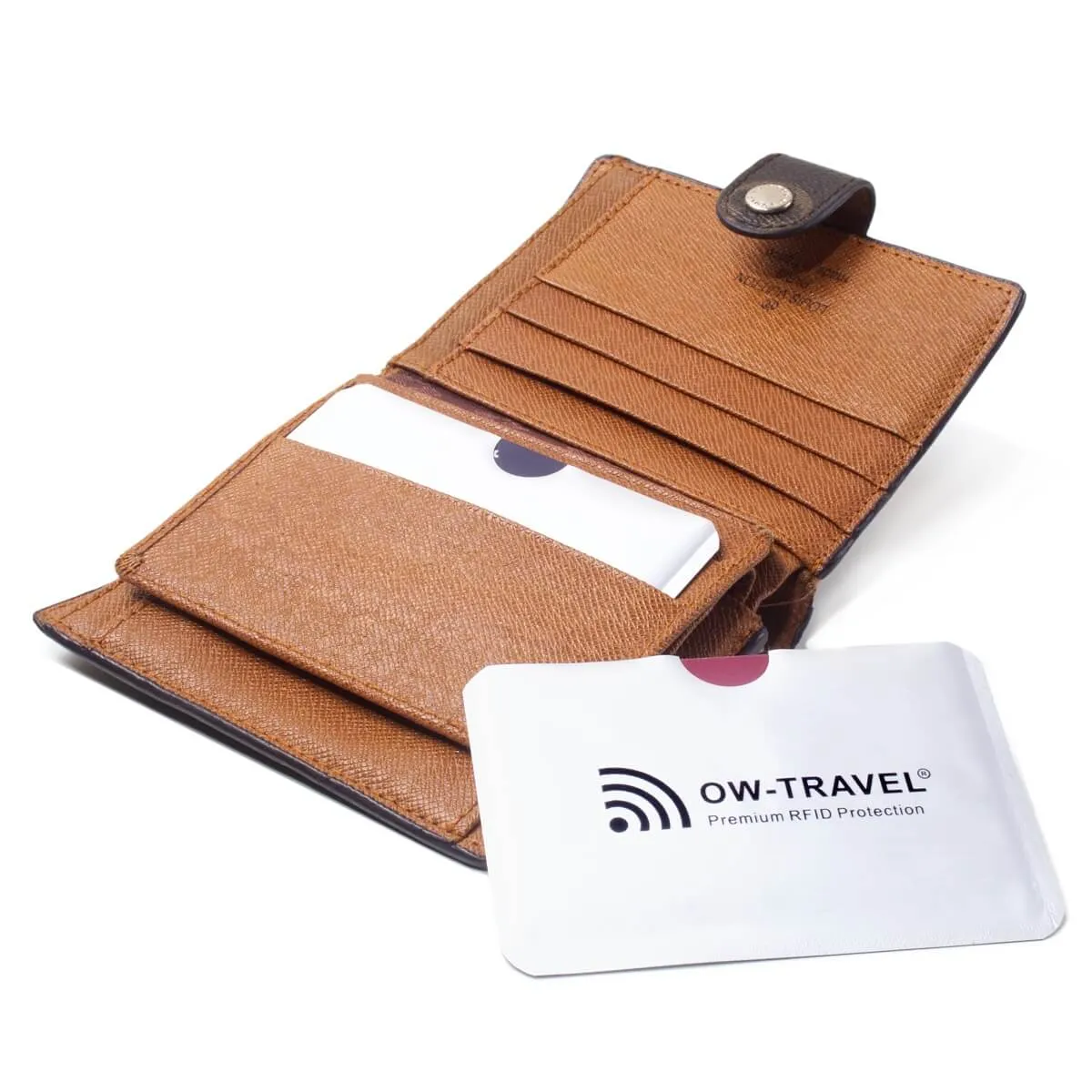 Silver RFID blocking contactless bank card passport protector sleeves