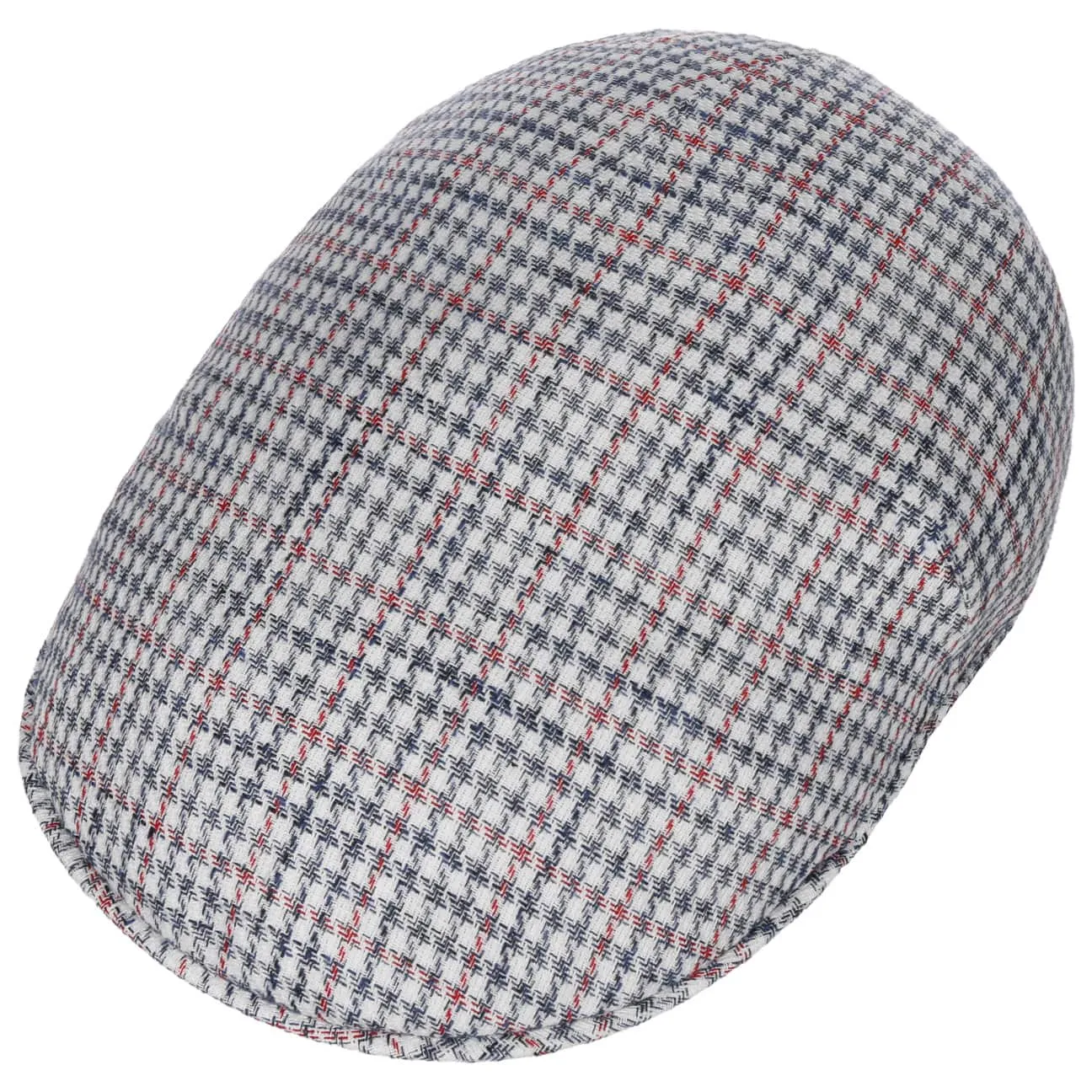 Summer Houndstooth Flat Cap by Borsalino