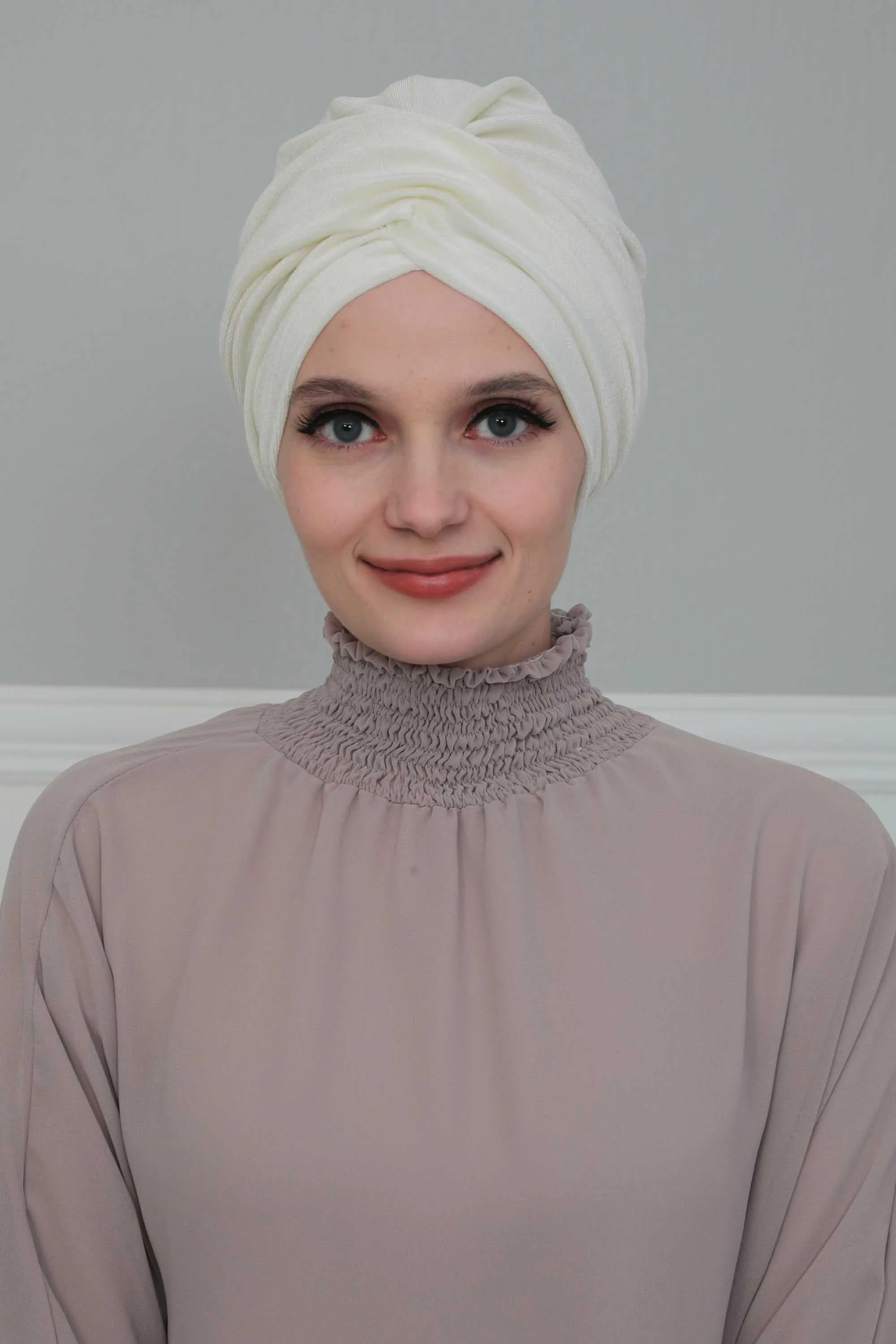 Super Soft Velvet Pre-Tied Turban, Comfortable Lightweight Winter Bonnet Cap for Women, Easy Wrap Women Head Covering, Chemo Cancer Cap,B-9K