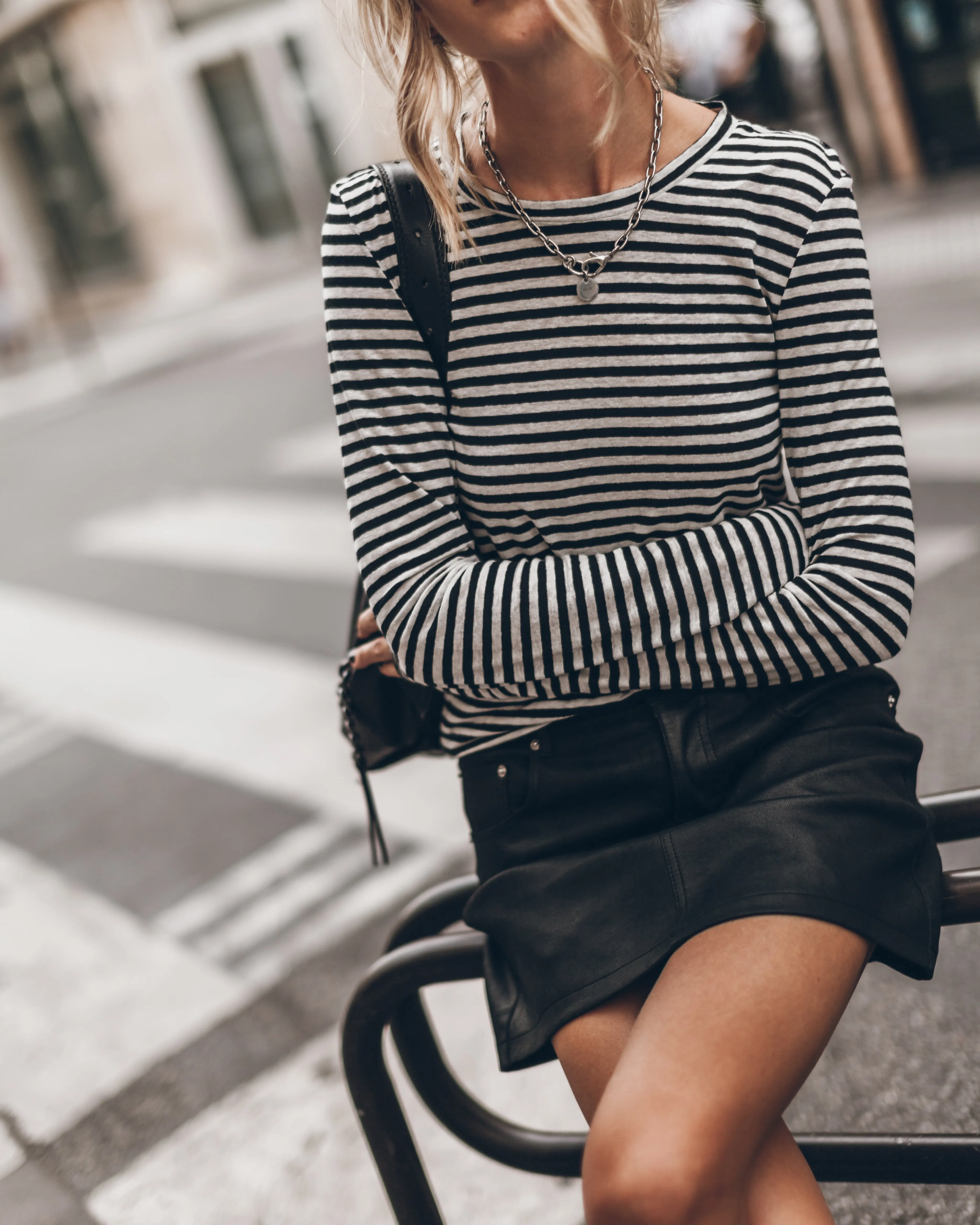 The Striped Thin Linen Longsleeve