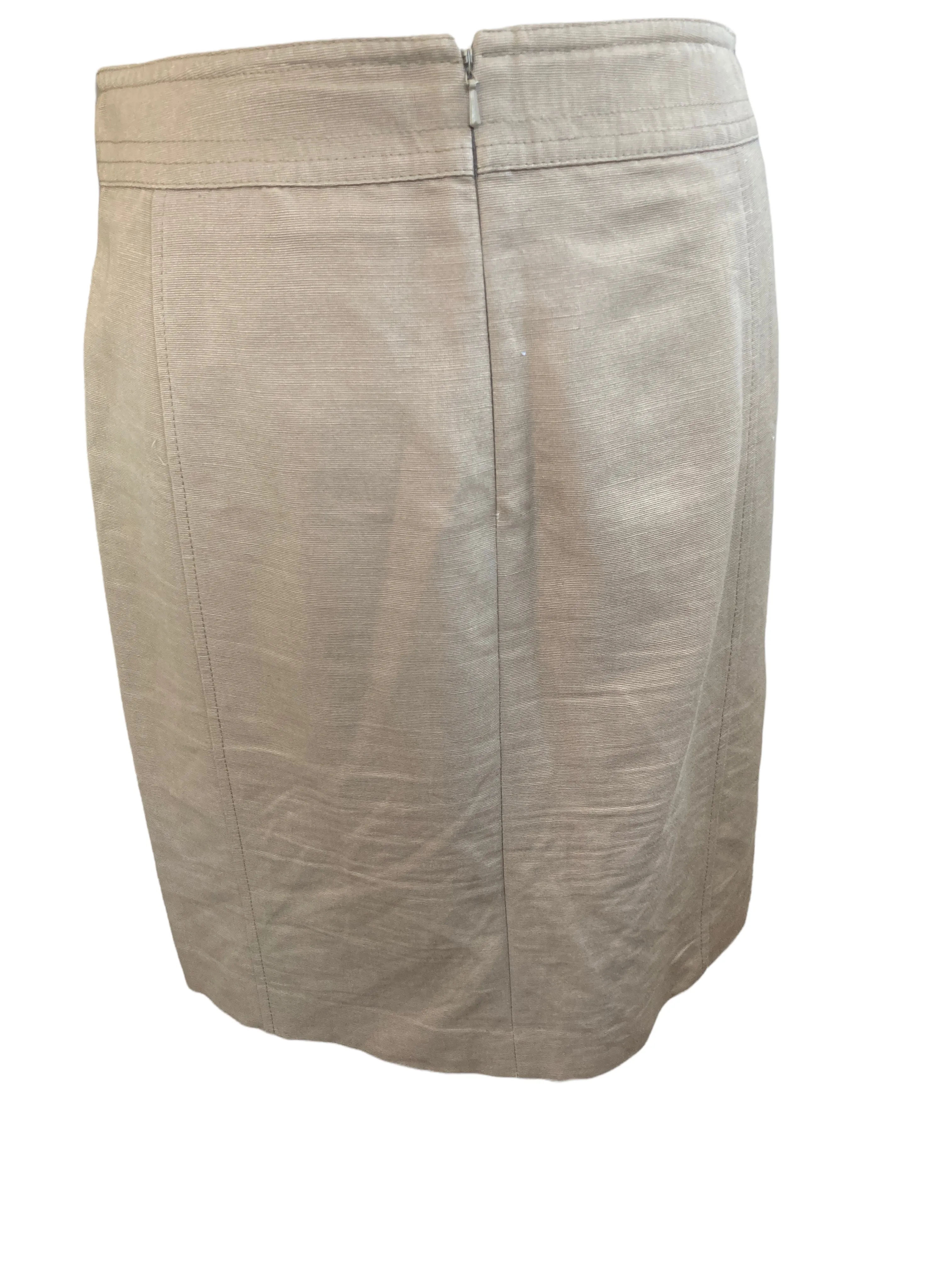 Tory Burch Tan Logo Pencil Skirt, 6