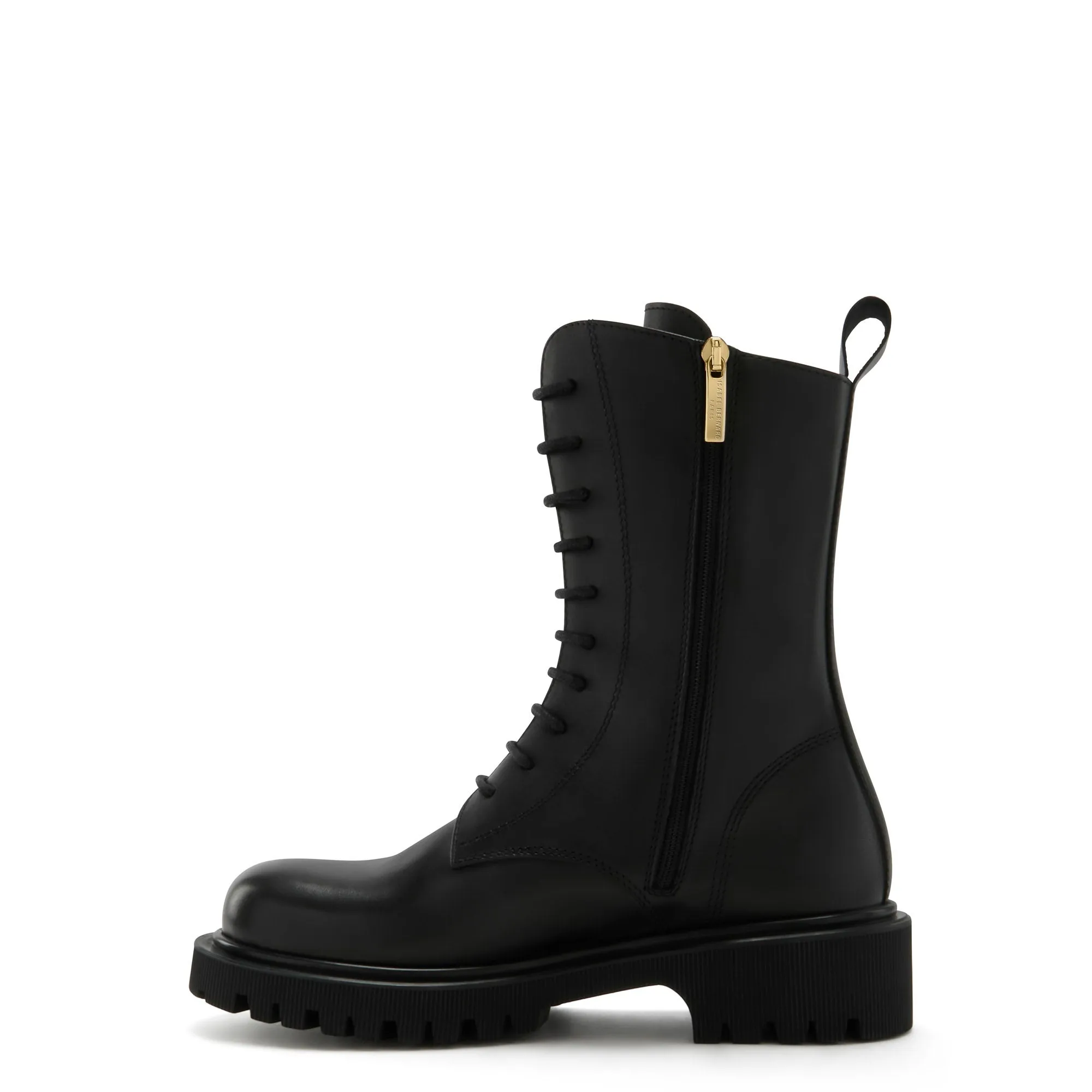 Vendôme Myrthe black calfskin leather lace up boots