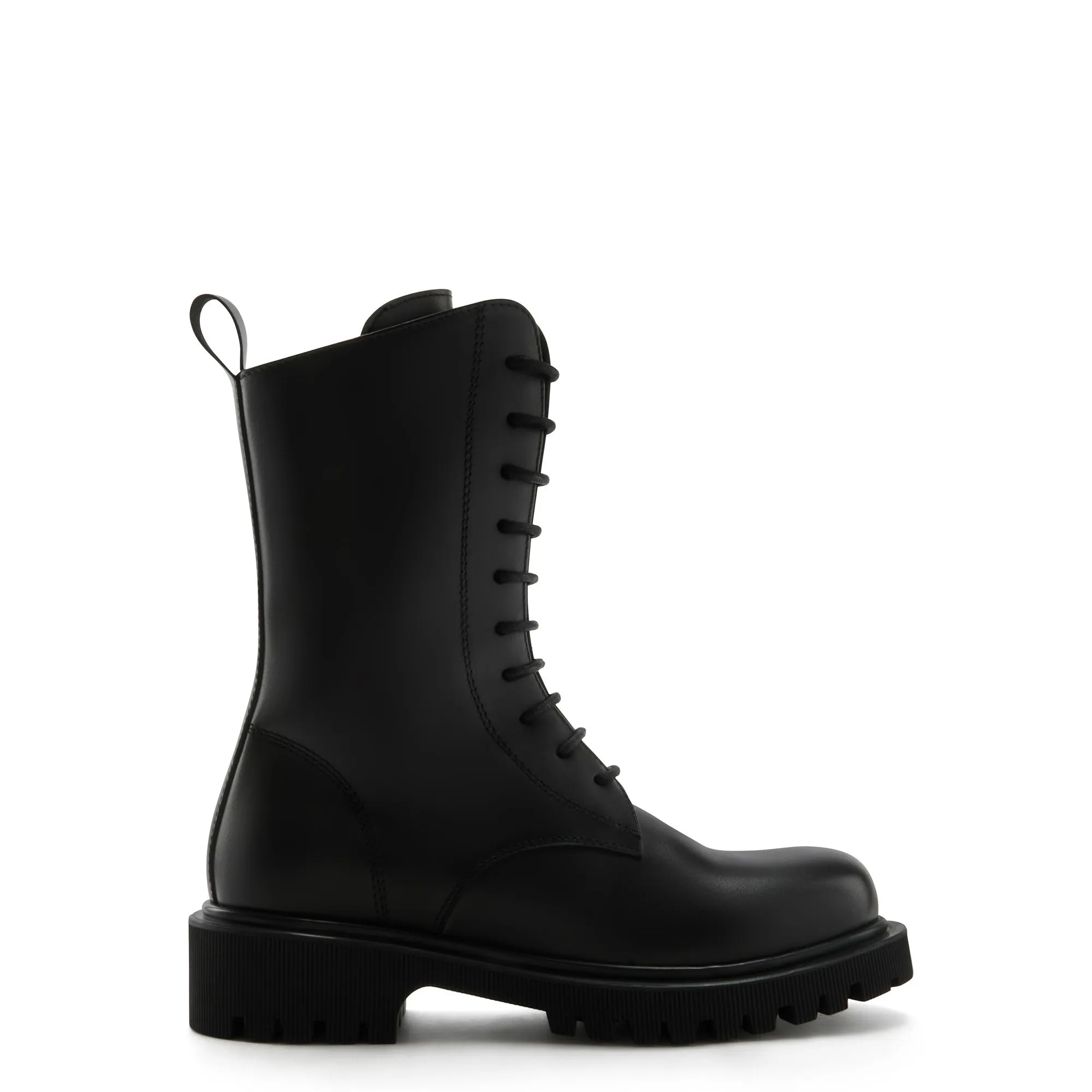 Vendôme Myrthe black calfskin leather lace up boots