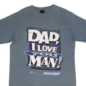 VINTAGE BUDWEISER DAD I LOVE YOU MAN 1996 TEE SHIRT SIZE XL MADE IN USA